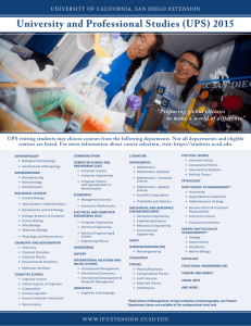 University and Professional Studies (UPS) 2015