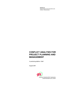 conflict analysis for project planning and management