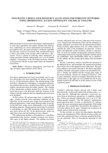 stochastic cross-layer resource allocation for wireless networks