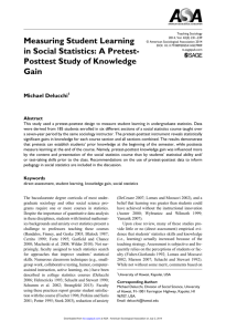 Measuring Student Learning in Social Statistics: A Pretest