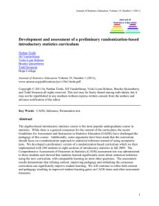 Development and assessment of a preliminary randomization