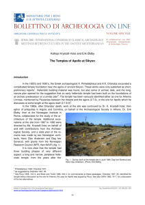 The Temples of Apollo at Sikyon - Bollettino di Archeologia On Line