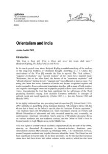 Orientalism and India