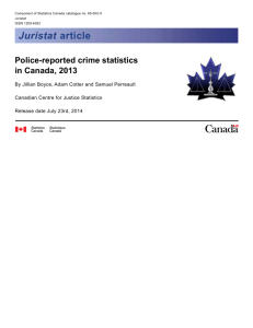 Police-reported crime statistics in Canada, 2013