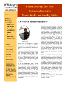 Fall 2011 Newletter - Women, Gender, and Sexuality Studies