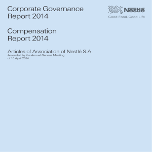 Corporate Governance Report 2014 Compensation Report