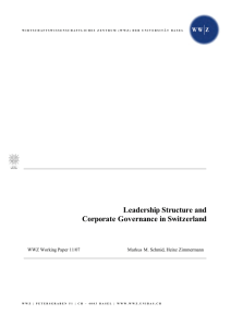 Leadership Structure and Corporate Governance in