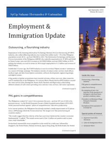 Philippines: 2014 Employment & Immigration