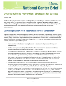 Olweus Bullying Prevention: Strategies for Success