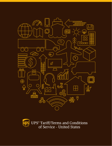 UPS® Tariff/Terms and Conditions of Service – United