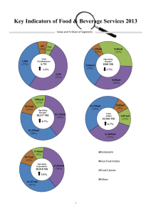 Key Indicators of Food & Beverage Services, 2013