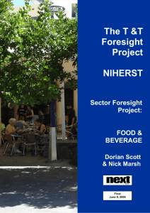 Food and Beverage Sector Foresight Report