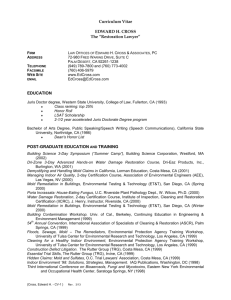 resume - Law Offices of Edward H. Cross & Associates, PC