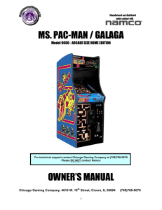 MS. PAC-MAN / GALAGA OWNER'S MANUAL