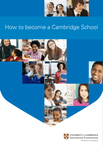 How to become a Cambridge School