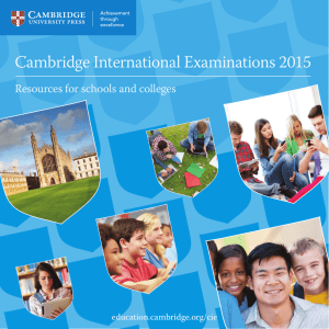 Cambridge International Examinations 2015