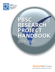 pbsc research project handbook