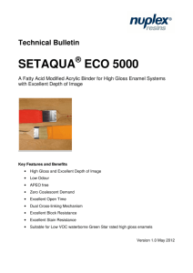 setaqua eco 5000 - Nuplex Industries Limited