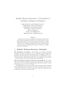 Kekulé's Benzene Structure: A Case Study of Teaching Usefulness