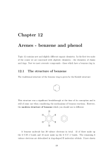 Chapter 12 Arenes - benzene and phenol