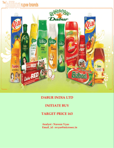 dabur india ltd initiate buy target price 163