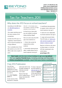 Teachers and Tax - Beyond Accountancy
