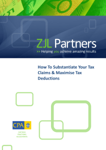 How To Substantiate Your Tax Claims & Maximise Tax Deductions