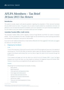 AFLPA Members – Tax Brief