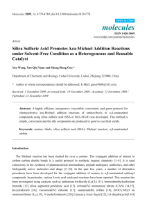 Silica Sulfuric Acid Promotes Aza-Michael Addition Reactions under