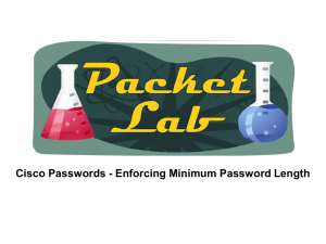 Cisco Passwords - Enforcing Minimum Password Length