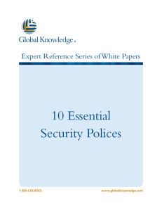 10 Essential Security Polices