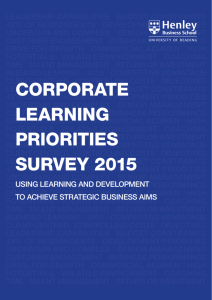 Henley's Corporate Learning Priorities Survey 2015