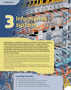 Unit 3 Information Systems