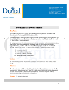 Products & Services Profile