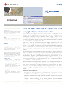 Case Study BOEING 787: GLOBAL SUPPLY CHAIN MANAGEMENT