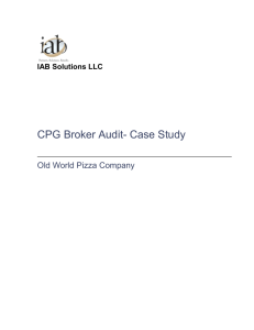 CPG Broker Audit- Case Study