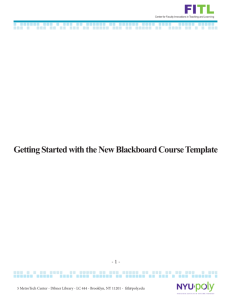Getting Started with the New Blackboard Course Template