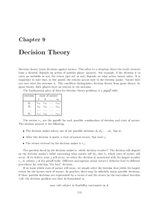 Decision Theory - Michael Trick's Operations Research Page