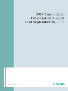 IFRS Consolidated Financial Statements as of September