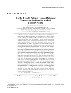 On the growth rates of human malignant tumors: Implications for