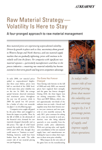 Raw Material Strategy— Volatility Is Here to Stay