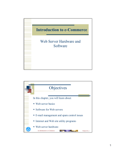 Introduction to e-Commerce Objectives