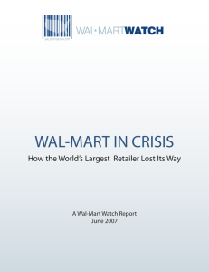 wal-mart in crisis - Making Change at Walmart