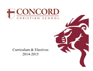 Curriculum & Electives 2014 2015