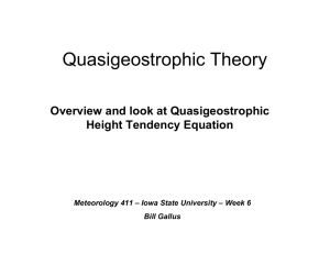 Quasi-geostrophic theory and QG Height tendency equation