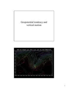 Geopotential tendency and vertical motion