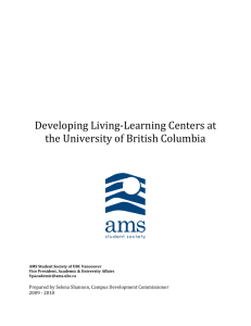 Developing Living-Learning - Alma Mater Society of UBC