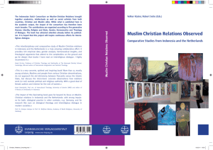 Muslim Christian Relations Observed. Comparative Studies from