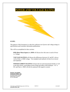 power and voltage rating