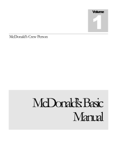 McDonald's Crew Person - Department of English